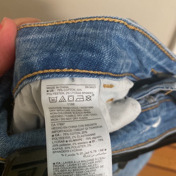 Old Navy Super Skinny Ankle Jeans Light Blue Size 8 with pockets, Light Denim - Picture 4 of 10